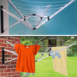 Darrahopens Home & Garden > Home & Garden Others Wall Mounted 5 Arm 26m Clothes Airer Folding Concertina Cloth Dryer Washing Line