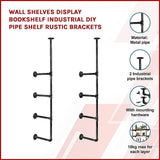 darrahopens Home & Garden > Home & Garden Others Wall Shelves Display Bookshelf Industrial DIY Pipe Shelf Rustic Brackets
