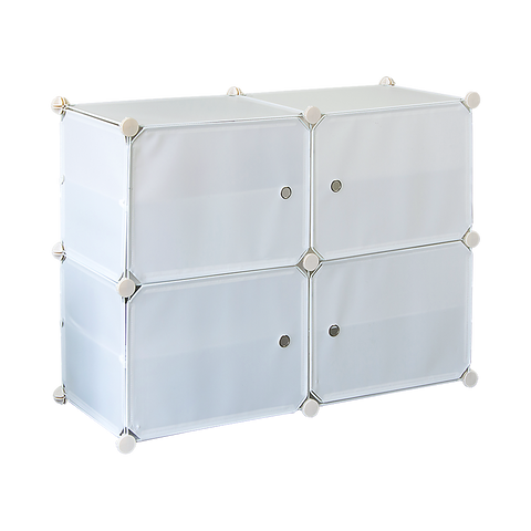darrahopens Home & Garden > Home & Garden Others White Cube DIY Shoe Cabinet Rack Storage Portable Stackable Organiser Stand