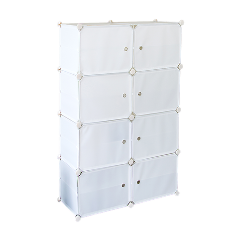 darrahopens Home & Garden > Home & Garden Others White Cube DIY Shoe Cabinet Rack Storage Portable Stackable Organiser Stand