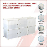 darrahopens Home & Garden > Home & Garden Others White Cube DIY Shoe Cabinet Rack Storage Portable Stackable Organiser Stand