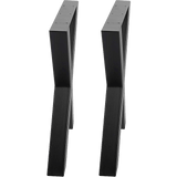 darrahopens Home & Garden > Home & Garden Others X-Shaped Table Bench Desk Legs Retro Industrial Design Fully Welded - Black
