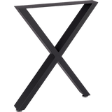 darrahopens Home & Garden > Home & Garden Others X-Shaped Table Bench Desk Legs Retro Industrial Design Fully Welded - Black