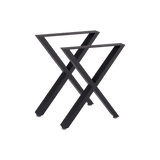 darrahopens Home & Garden > Home & Garden Others X-Shaped Table Bench Desk Legs Retro Industrial Design Fully Welded - Black