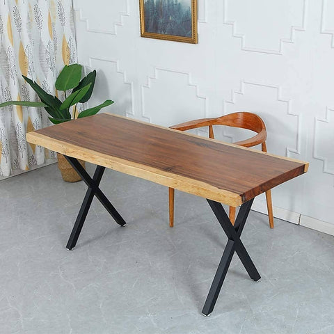 darrahopens Home & Garden > Home & Garden Others X-Shaped Table Bench Desk Legs Retro Industrial Design Fully Welded - Black