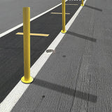 darrahopens Home & Garden > Home & Garden Others Yellow Heavy Duty Steel Bollard Post