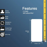 Darrahopens Home & Garden > Home Office Accessories 6x DK11240 DK 11240 Thermal Labels For Brother QL500 QL 560 570 580N 1060N ETC