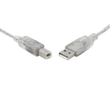 darrahopens Home & Garden > Home Office Accessories 8WARE USB 2.0 Cable 1m A to B Transparent Metal Sheath UL Approved
