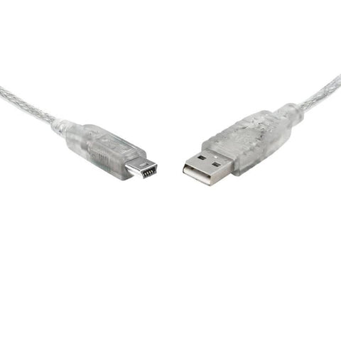 darrahopens Home & Garden > Home Office Accessories 8WARE USB 2.0 Cable 1m A to Mini-USB B Male to Male Transparent