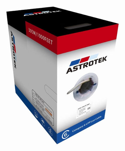 darrahopens Home & Garden > Home Office Accessories ASTROTEK CAT6 FTP Cable 305m Roll - Grey White Full 0.55mm Copper Solid Wire Ethernet LAN Network 23AWG 0.55cu Solid 2x4p PVC Jacket