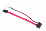darrahopens Home & Garden > Home Office Accessories ASTROTEK Slim SATA Cable 50cm + 10cm 6 pins + 7 pins to 4 pins + 7 pins Red Colour