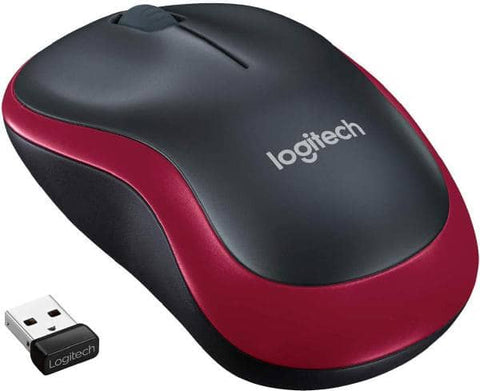 darrahopens Home & Garden > Home Office Accessories Logitech Wireless Mouse M185, 3 Button, Optical, 1000 DPI, USB Receiver, Scroll Wheel, Colour: Red 2.4GHz - Limited Stock