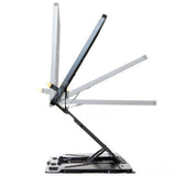 Darrahopens Home & Garden > Home Office Accessories Pelican Stand White Adjustable Laptop Holder Foldable Tablet Book PC Desk