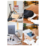 Darrahopens Home & Garden > Home Office Accessories Pelican Stand White Adjustable Laptop Holder Foldable Tablet Book PC Desk