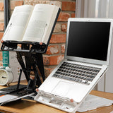 Darrahopens Home & Garden > Home Office Accessories Pelican Stand White Adjustable Laptop Holder Foldable Tablet Book PC Desk