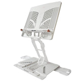 Darrahopens Home & Garden > Home Office Accessories Pelican Stand White Adjustable Laptop Holder Foldable Tablet Book PC Desk