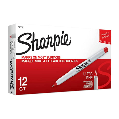 darrahopens Home & Garden > Home Office Accessories SHARPIE Ultra Fine Point Permanent Marker Red Box of 12