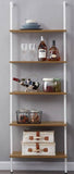Darrahopens Home & Garden Industrial Ladder Shelf Wood Wall-Mounted Bookcase Storage Rack Shelves Display