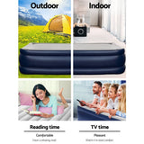 darrahopens Home & Garden > Inflatable Mattress Bestway Queen Air Bed Inflatable Mattress Sleeping Mat Battery Built-in Pump