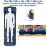 Darrahopens Home & Garden > Inflatable Mattress Ultralight Inflatable Camping Sleeping Pad with Pillow for Travelling and Hiking