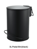 Darrahopens Home & Garden > Kitchen Bins 3L Soft Close Pedal Bin Black