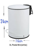 Darrahopens Home & Garden > Kitchen Bins 3L Soft Close Pedal Bin White