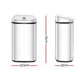 darrahopens Home & Garden > Kitchen Bins 50L Stainless Steel Motion Sensor Rubbish Bin