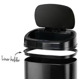 darrahopens Home & Garden > Kitchen Bins 58L Motion Sensor Rubbish Bin - Black