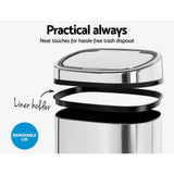 darrahopens Home & Garden > Kitchen Bins 68L Stainless Steel Motion Sensor Rubbish Bin