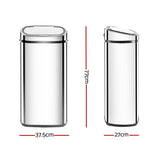 darrahopens Home & Garden > Kitchen Bins 68L Stainless Steel Motion Sensor Rubbish Bin