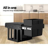 darrahopens Home & Garden > Kitchen Bins Cefito 2x15L Pull Out Bin - Black