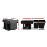 darrahopens Home & Garden > Kitchen Bins Cefito 2x15L Pull Out Bin - Black