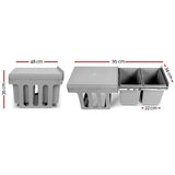 darrahopens Home & Garden > Kitchen Bins Cefito 2x15L Pull Out Bin - Grey