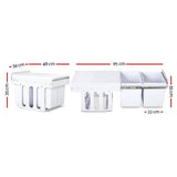 darrahopens Home & Garden > Kitchen Bins Cefito 2x15L Pull Out Bin - White