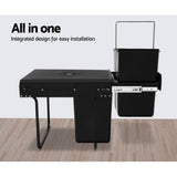 darrahopens Home & Garden > Kitchen Bins Cefito 2x20L Pull Out Bin - Black