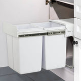 darrahopens Home & Garden > Kitchen Bins Cefito 2x20L Pull Out Bin - White