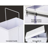 darrahopens Home & Garden > Kitchen Bins Cefito 2x20L Pull Out Bin - White
