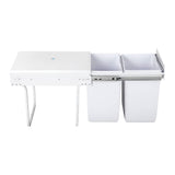 darrahopens Home & Garden > Kitchen Bins Cefito 2x20L Pull Out Bin - White