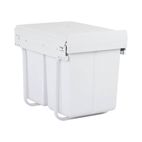 darrahopens Home & Garden > Kitchen Bins Cefito 2x20L Pull Out Bin - White