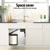 darrahopens Home & Garden > Kitchen Bins Cefito Kitchen Swing Out Pull Out Bin Stainless Steel Garbage Rubbish Can 12L