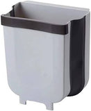 Darrahopens Home & Garden > Kitchen Bins Hanging Trash Can Collapsible Small Garbage Waste Bin for Kitchen Cabinet Door (Grey)