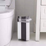 Darrahopens Home & Garden > Kitchen Bins Hanging Trash Can Collapsible Small Garbage Waste Bin for Kitchen Cabinet Door (White)
