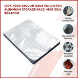 darrahopens Home & Garden > Kitchenware 100x Food Vacuum Bags Pouch Foil Aluminum Storage Bags Heat Seal 30x40cm