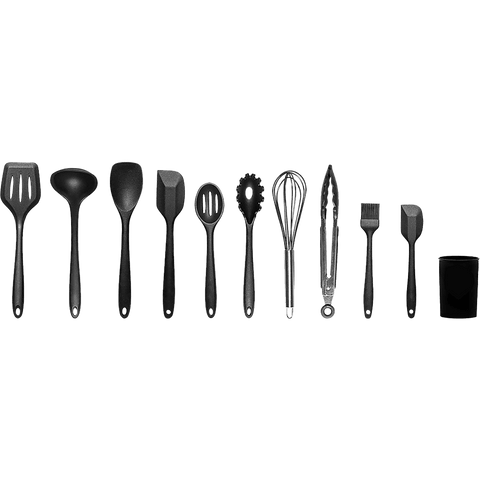 darrahopens Home & Garden > Kitchenware 11pcs Kitchen Utensil Set Silicone Heat-Resistant Non-Stick Kitchen Utensils kit