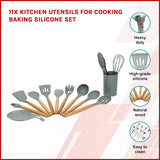 darrahopens Home & Garden > Kitchenware 11x Kitchen Utensils for Cooking Baking Silicone Set