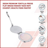 darrahopens Home & Garden > Kitchenware 20cm Premium Tortilla Press Flat Bread Maker Taco Roti Chapati Health Food Pastry