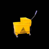 darrahopens Home & Garden > Kitchenware 20L Deluxe Mop Wringer Bucket Side Press Janitor Commercial Cleaning
