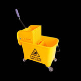 darrahopens Home & Garden > Kitchenware 20L Deluxe Mop Wringer Bucket Side Press Janitor Commercial Cleaning