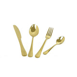darrahopens Home & Garden > Kitchenware 24-piece Gold Cutlery Flatware Stainless Steel Silverware Set Reflective Mirror Finish