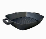 Darrahopens Home & Garden > Kitchenware 26 cm Barbecue  Cast Iron Fry Grill Pan Pre-Seasoned Oven Safe Grill Frypan